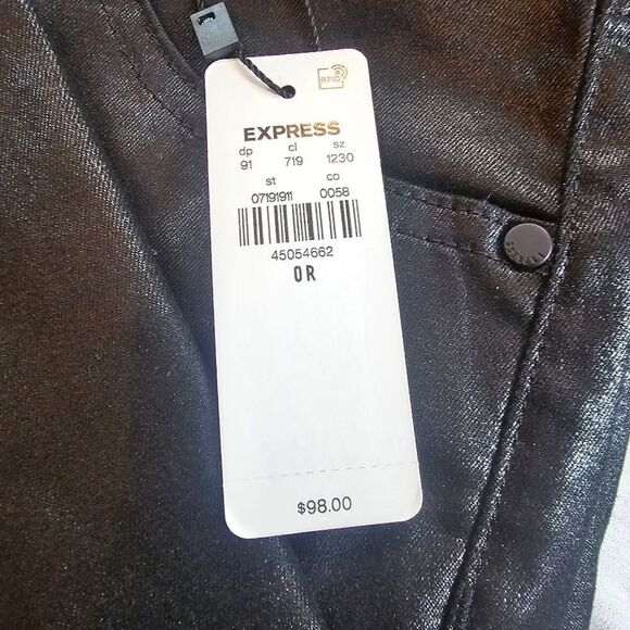 NWT Express Faux Leather Pants Sz 0 With 28" Inseam - Picture 7 of 7